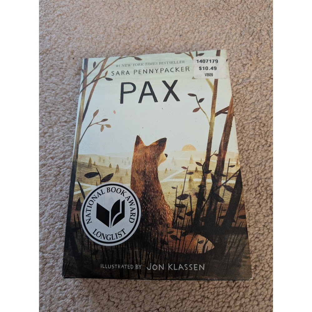 Pax by Sara Pennypacker Hardcover Novel Jon Klassen Illustrated Fox Book